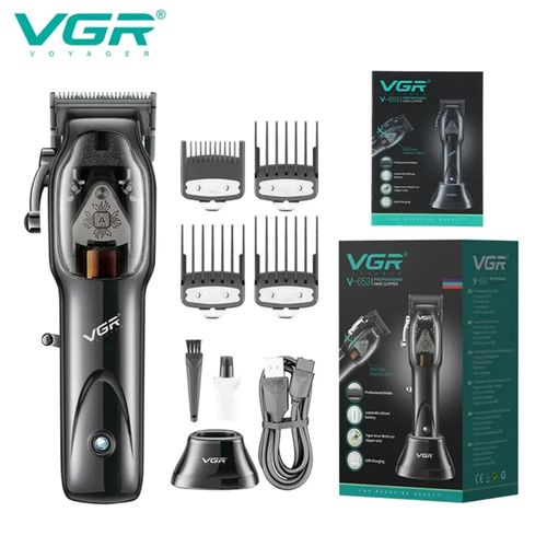 Maquina Corte Cabello Pantalla Digital Inalámbrico VGR V-653