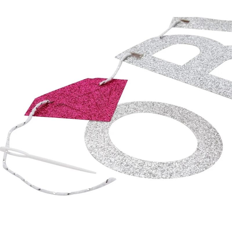 Cadeneta-banderines-banner-Bride-to-be-novia-despedida-de-soltera-plateado-con-fucsia