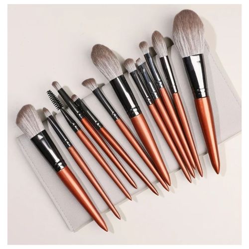 Juego de 12 Brochas de Maquillaje para Base Polvos