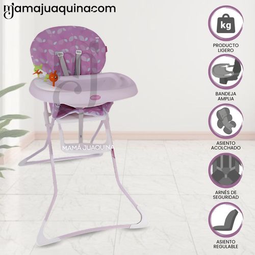 Silla de Comer «SICKY» con Bandeja Removible - Morado