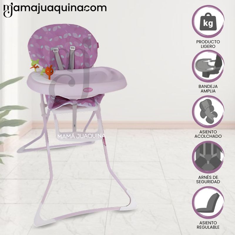 Silla-de-Comer-«SICKY»-con-Bandeja-Removible---Morado