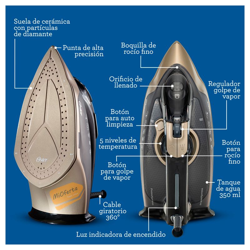 Plancha-de-Vapor-PressXpress-GCSTPX9000B-Oster--Exprimidor-Citricos-FPSTJU407W