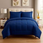 EDREDON-NUBE-HOGAR-2-PLAZAS-DAILY-SET-CUADROS-ALGODON---FUNDAS-DE-ALMOHADA-AZUL-MARINO