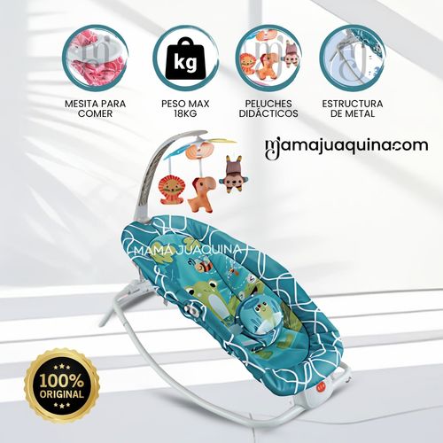 Silla Mecedora con Bandeja de Comer «OCEAN» Didáctico Verde
