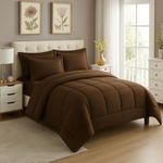 EDREDON-NUBE-HOGAR-KING-DAILY-SET-CUADROS-ALGODON---FUNDAS-DE-ALMOHADA-MARRON