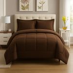 EDREDON-NUBE-HOGAR-KING-DAILY-SET-CUADROS-ALGODON---FUNDAS-DE-ALMOHADA-MARRON