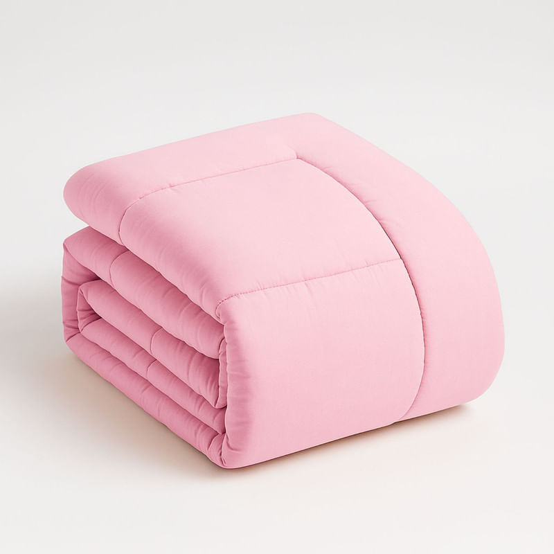 EDREDON-NUBE-HOGAR-KING-DAILY-SET-CUADROS-ALGODON---FUNDAS-DE-ALMOHADA-ROSADO
