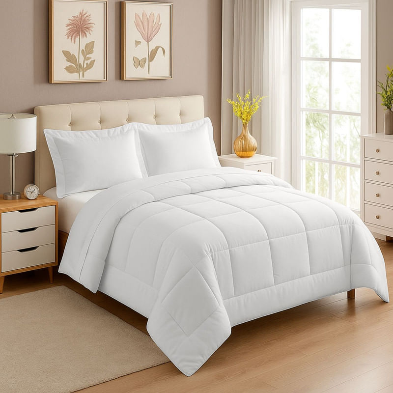 EDREDON-NUBE-HOGAR-2-PLAZAS-DAILY-SET-CUADROS-ALGODON---FUNDAS-DE-ALMOHADA-BLANCO