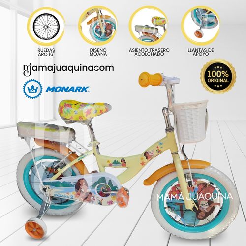 Bicicleta Campera con Canasta Aro 16 «MOANA» Amarillo