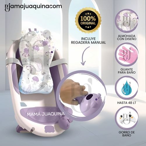 Bañera Plegable con Regadera «AQUABU» Lila