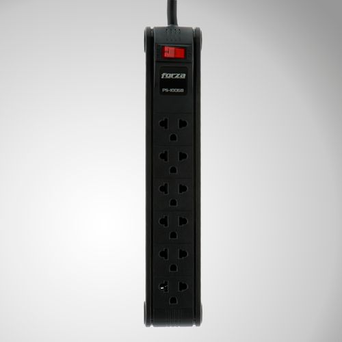 Regleta Forza PS-1006B, 1680W, 6 NEMA universales-120V/240V