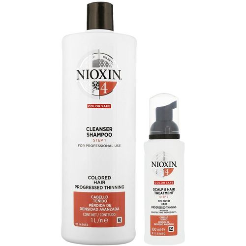 Nioxin-4 Shampoo Densificador 1000ml + Espuma Capilar Cabello Teñido