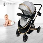 Coche-Moises-«LUMIERE»-Con-Bolso-Pañalero---Gris