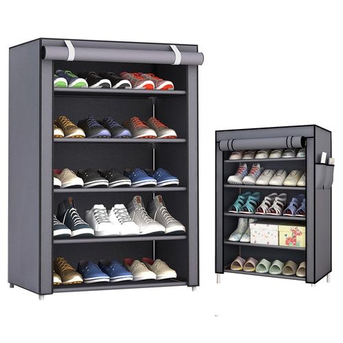 Zapatera de tela 5 niveles 95cm x 58cm - Gris