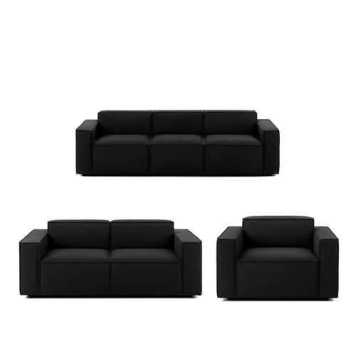 Juego de Sala Vitoriano 3-2-1 - Negro