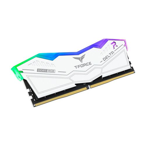 Memoria RAM TEAMGROUP T-Force DELTA RGB DDR5 16GB DDR5-5600 MHz, CL36, 1.2V - WHITE
