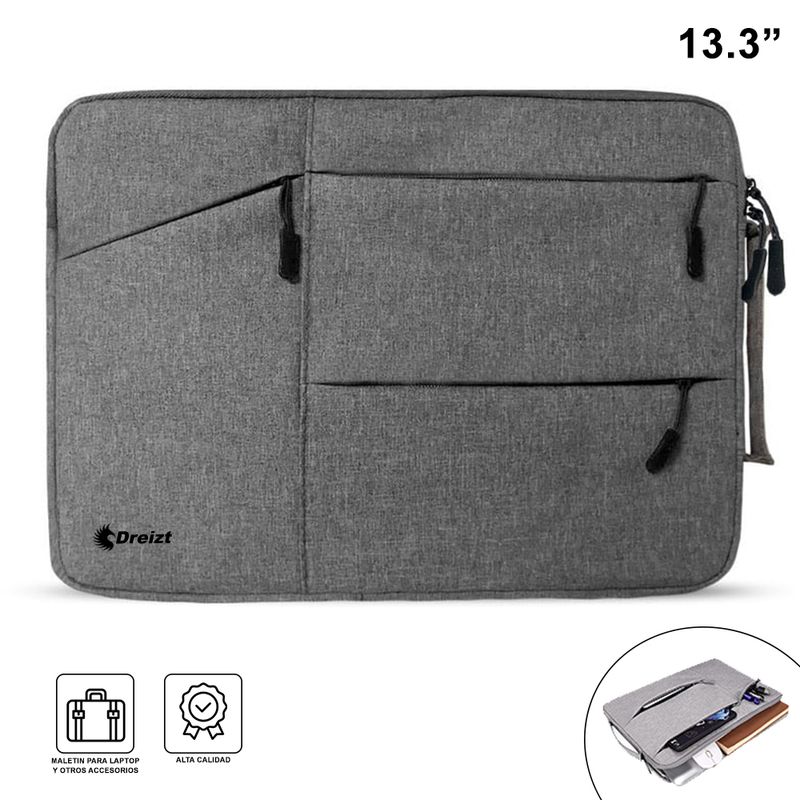 Funda-Porta-Laptop-Notebook-de-133-Pulgadas-Gris