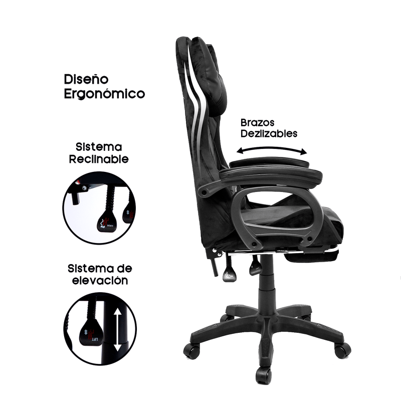 Silla-Gamer-Sapp-Gamuza-Cuerina-Color-Negro