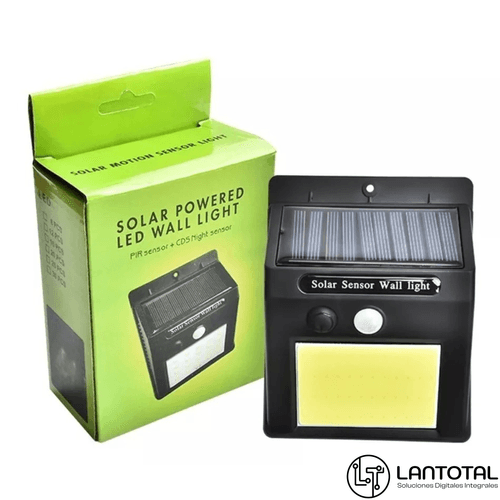 FOCO SOLAR CON SENSOR DE MOVIMIENTO  48 LED COB