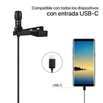 Microfono-Lavalier-Solapa-Pechero-Tipo-C---Filtro-Anti-Viento
