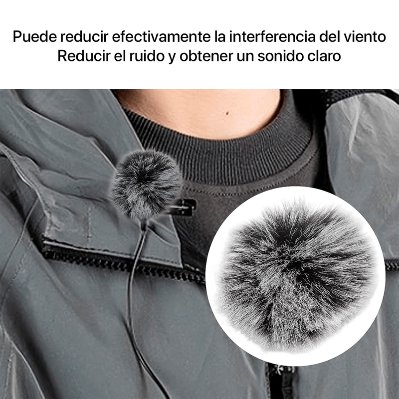 Microfono-Lavalier-Solapa-Pechero-Tipo-C---Filtro-Anti-Viento