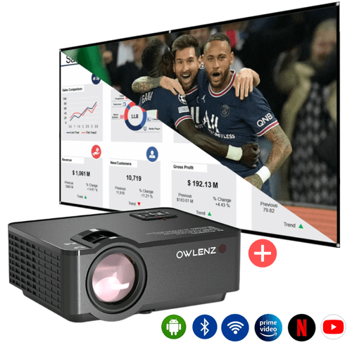 Proyector Smart Android 9.0 Wifi Bluetooth Sd150 + Ecran Blanco
