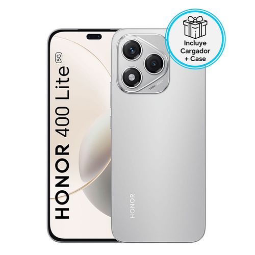 Celular Honor 400 Lite 5G 256GB, 12GB RAM, cámara principal 108MP + 5MP, frontal 16MP, 6.7", Velvet Grey + Cargador/Case de regalo