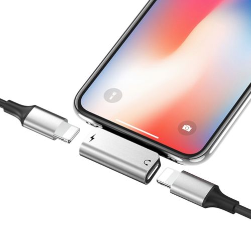ADAPTADOR CONECTOR LS24 LIGHTNING A DOBLE LIGHTNING (CARGADOR-AUDIO)