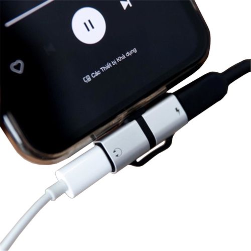 ADAPTADOR CONECTOR LS20 LIGHTNING A DOBLE LIGHTNING (CARGADOR-AUDIO)