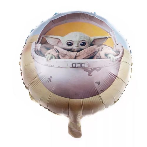 Set x 2 globos metálicos Baby Yoda Star Wars fiesta cumpleaños
