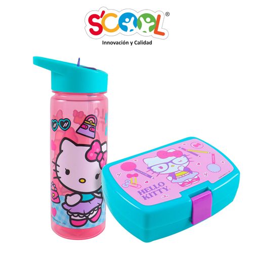Pack Botella 590Ml Y Taper 600Ml Scool Hello Kitty