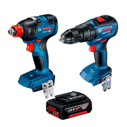Taladro Percutor GSB 18V-50 + Impacto 1/2"-1/4" GDX 18V-200
