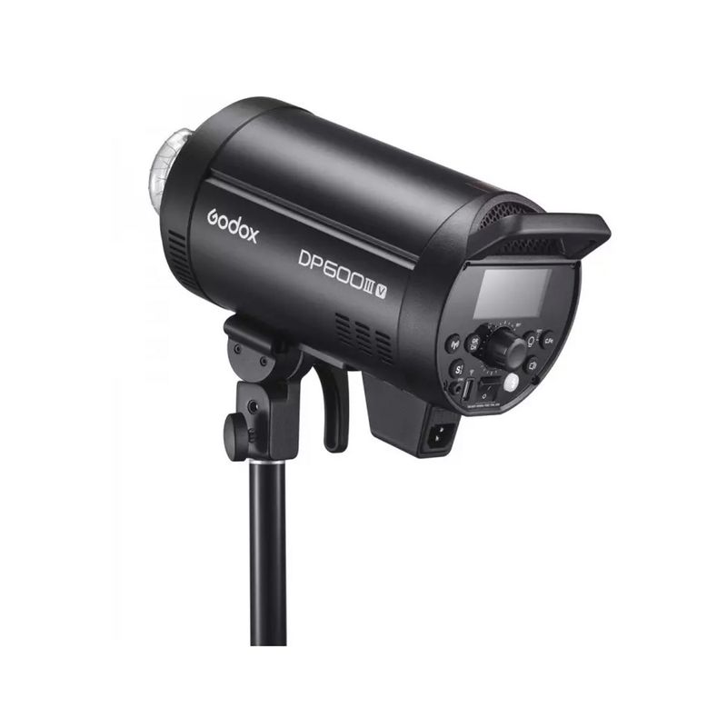 Flash-de-estudio-Godox-DP600-III-V-con-luz-de-modelado-LED