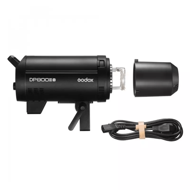 Flash-de-estudio-Godox-DP600-III-V-con-luz-de-modelado-LED