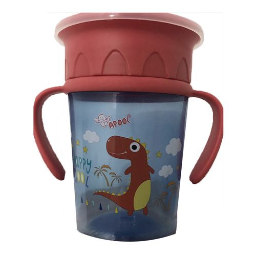 Vaso Anti Derrames Para Bebe Baby Froggie Dino Rojo