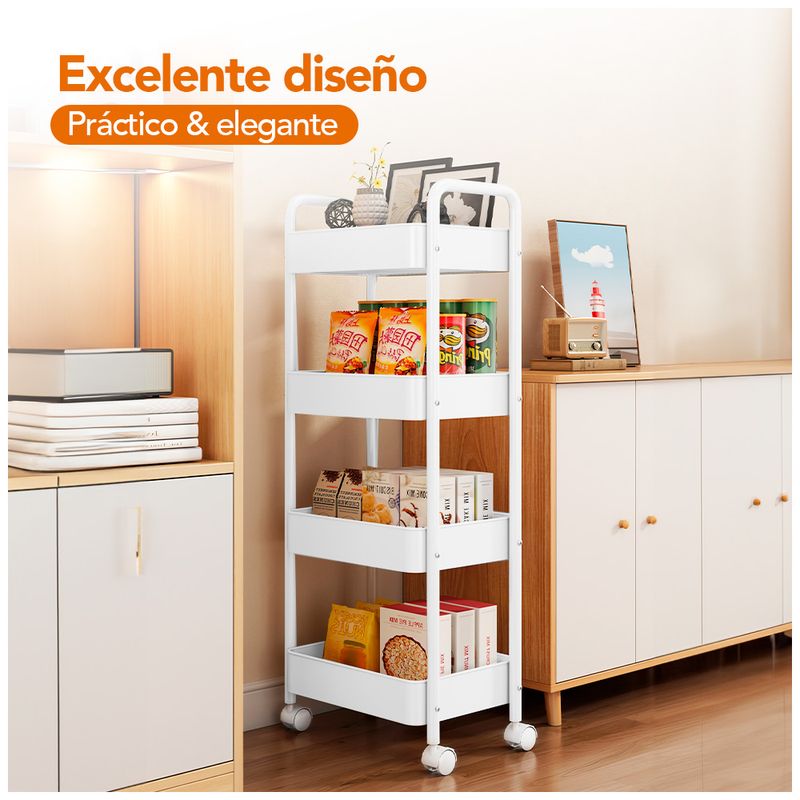 Carrito-Organizador-4-Niveles-con-Ruedas-Multiusos-para-Baño-Cocina-Blanco-JY8