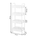 Carrito-Organizador-4-Niveles-con-Ruedas-Multiusos-para-Baño-Cocina-Blanco-JY8