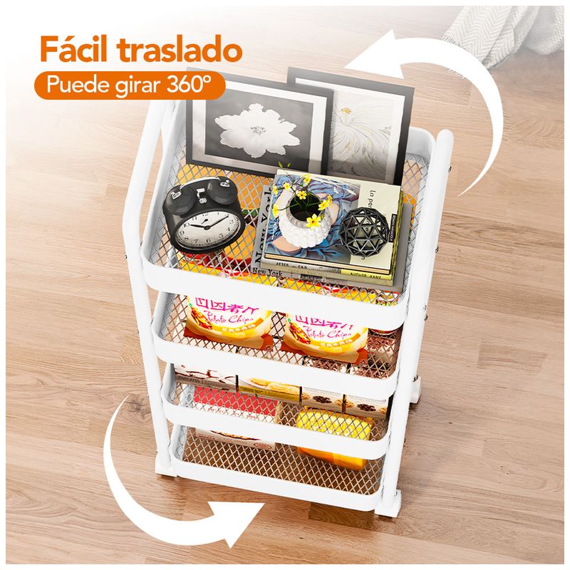 Carrito-Organizador-4-Niveles-con-Ruedas-Multiusos-para-Baño-Cocina-Blanco-JY8