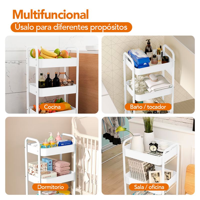 Carrito-Organizador-4-Niveles-con-Ruedas-Multiusos-para-Baño-Cocina-Blanco-JY8