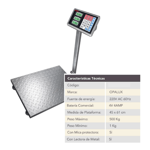 Balanza Electronica con Brazo Recargable Opalux OP-9095DD