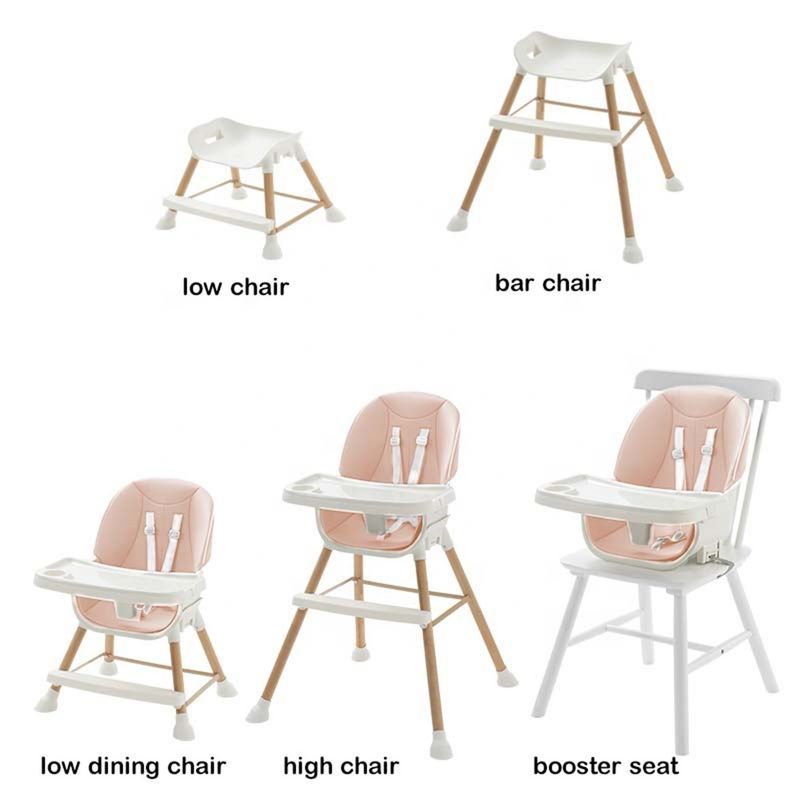 SILLA-DE-COMER-PARA-BEBES-5-EN-1-MULTIFUNCION-DE-LUJO-ROSA