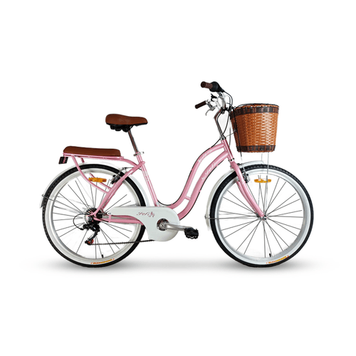 BICICLETA DE PASEO JAFI CITY SH 7V ARO 26 ROSADO