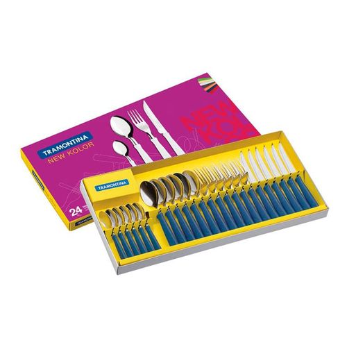 SET CUBIERTOS TRAMONTINA NEW KOLOR 24 PIEZAS  - 10286395 (JYA)