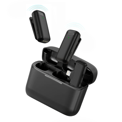 Micrófono Inalámbrico Dual con Case de Carga para Iphone - K13
