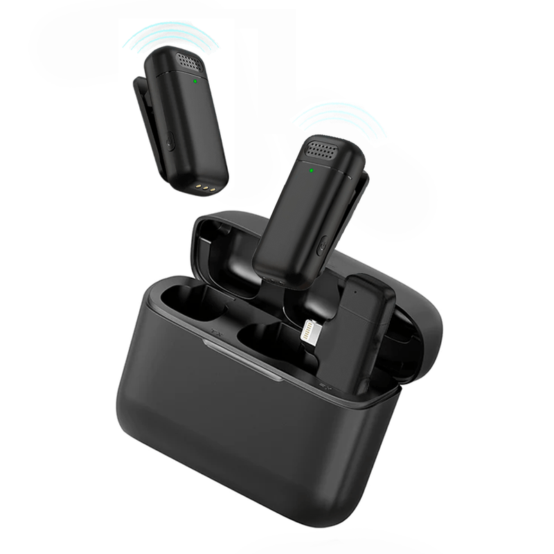 Microfono-Inalambrico-Dual-con-Case-de-Carga-para-Iphone---K13