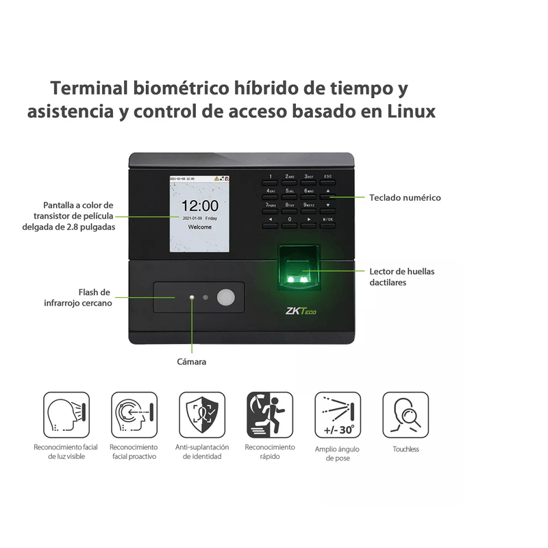 Control-de-acceso-y-Asistencia-Personal-Marcador-Facial-Zkteco-ZK-MB10-VL