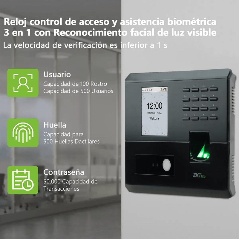 Control-de-acceso-y-Asistencia-Personal-Marcador-Facial-Zkteco-ZK-MB10-VL