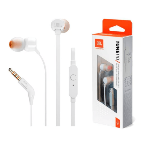 Audífonos Jbl Tune 110 In-ear Blanco*