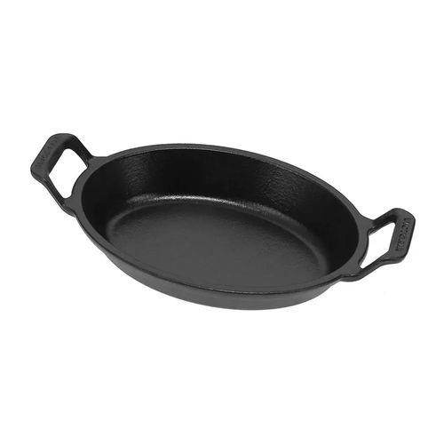 CAZUELA OVALADA DE HIERRO FUNDIDO VICTORIA 21X15 CM PRECURADA