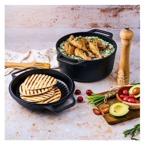 OLLA COMBO COOKER DE HIERRO FUNDIDO VICTORIA 5.7 LT